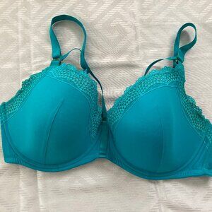 Adore Me Turquoise Padded Underwire Lace Racer back Bra  44DD